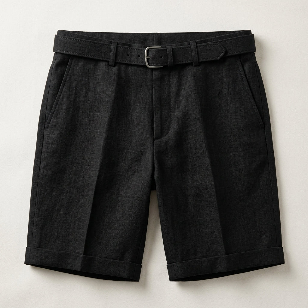 Kensington Linen Shorts – Tailored Zip
