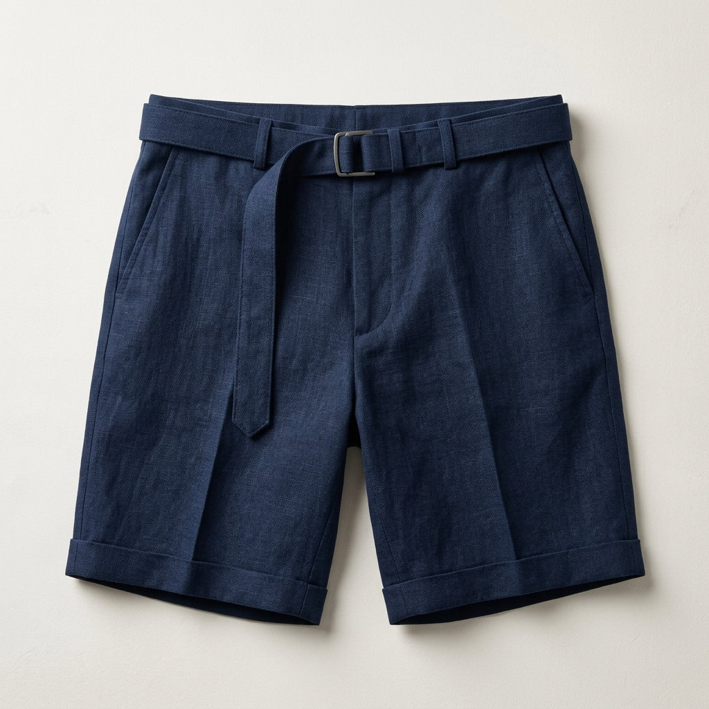 Kensington Linen Shorts – Tailored Zip