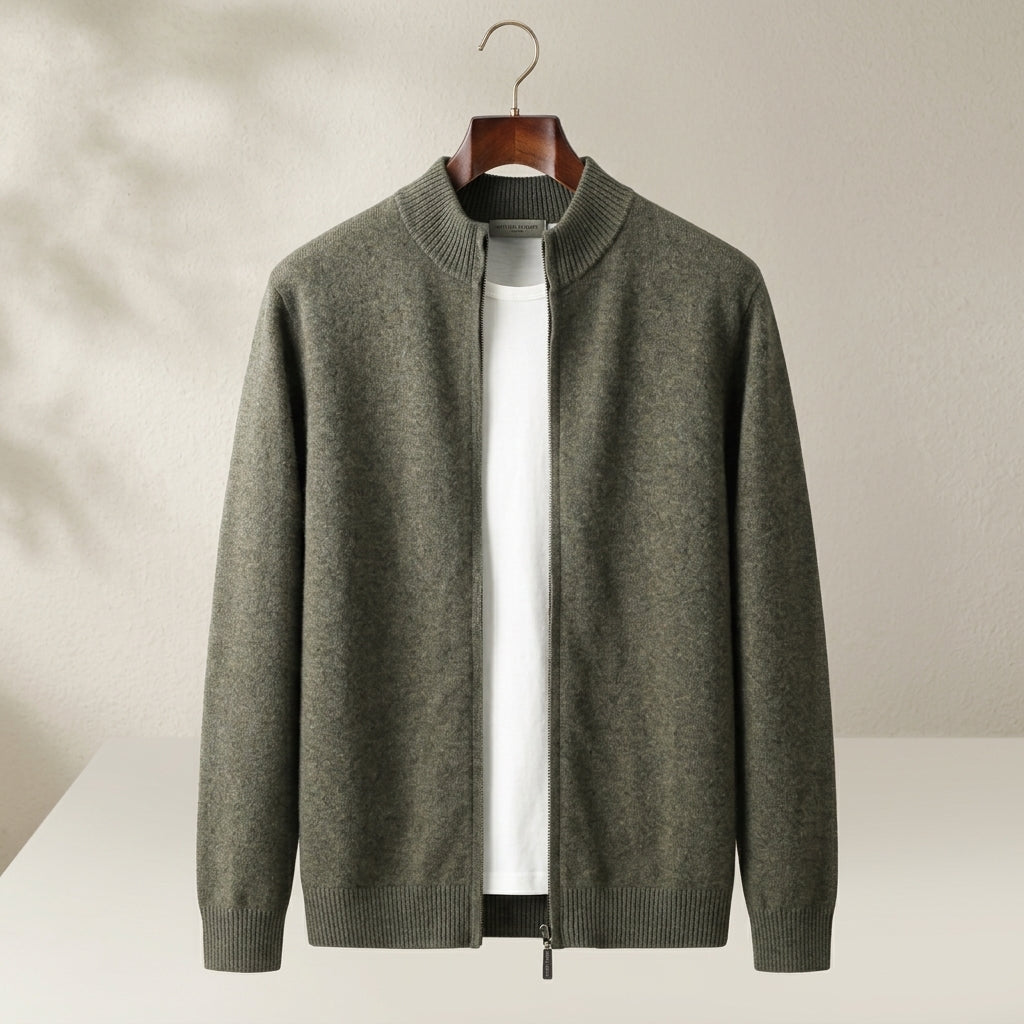 Kensington Merino Cardigan – Zip Turtleneck
