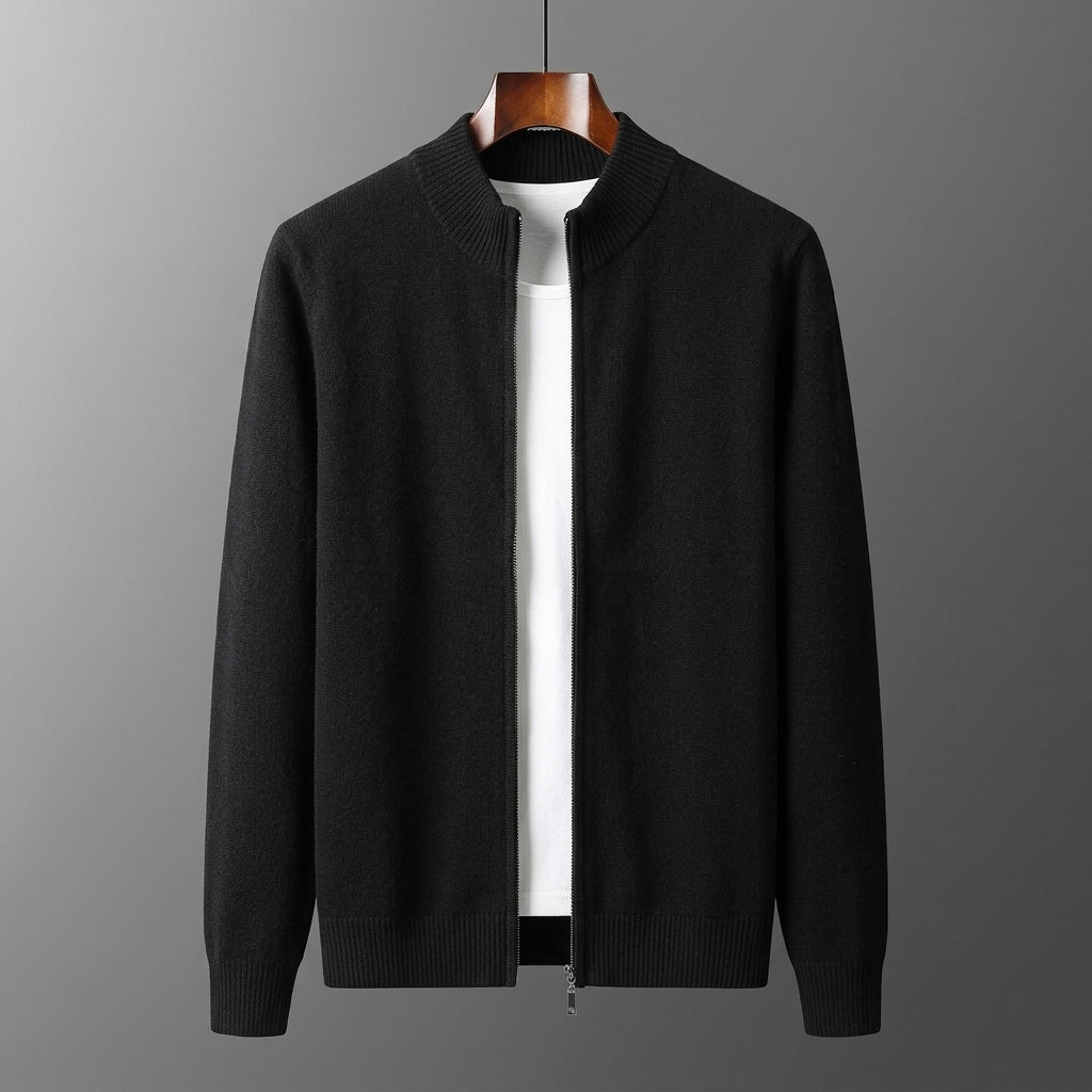 Kensington Merino Cardigan – Zip Turtleneck