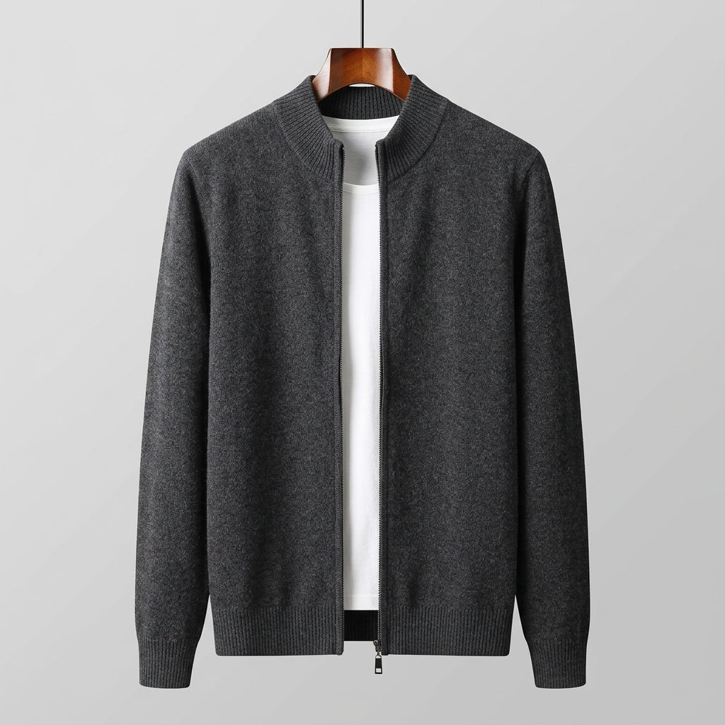 Kensington Merino Cardigan – Zip Turtleneck