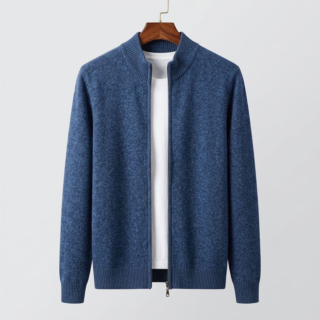Kensington Merino Cardigan – Zip Turtleneck
