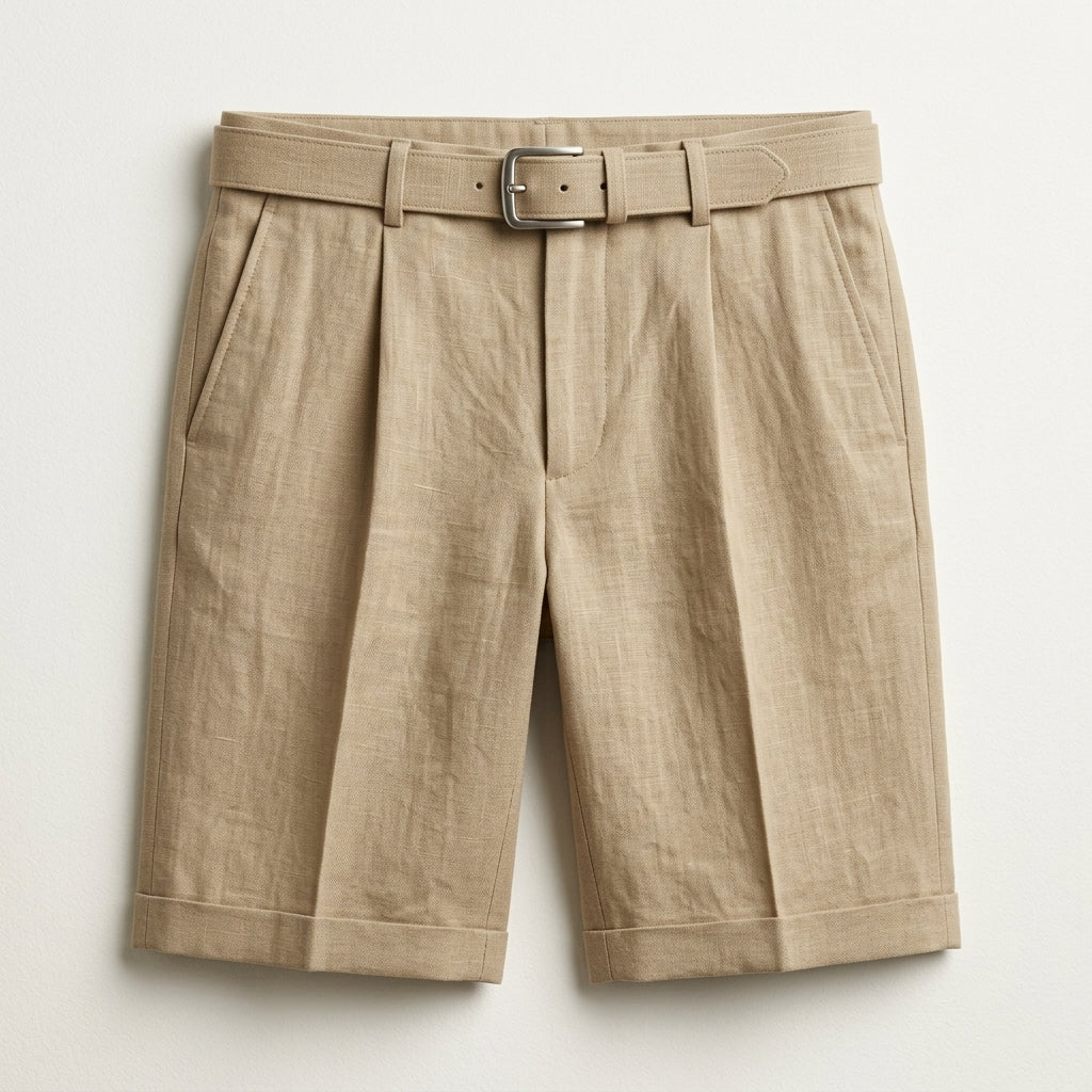 Kensington Linen Shorts – Tailored Zip