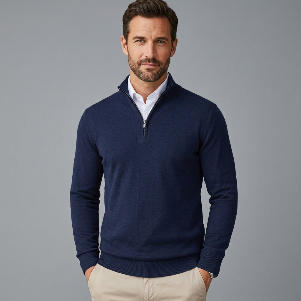 Slim Fit Quarter Zip Jumper