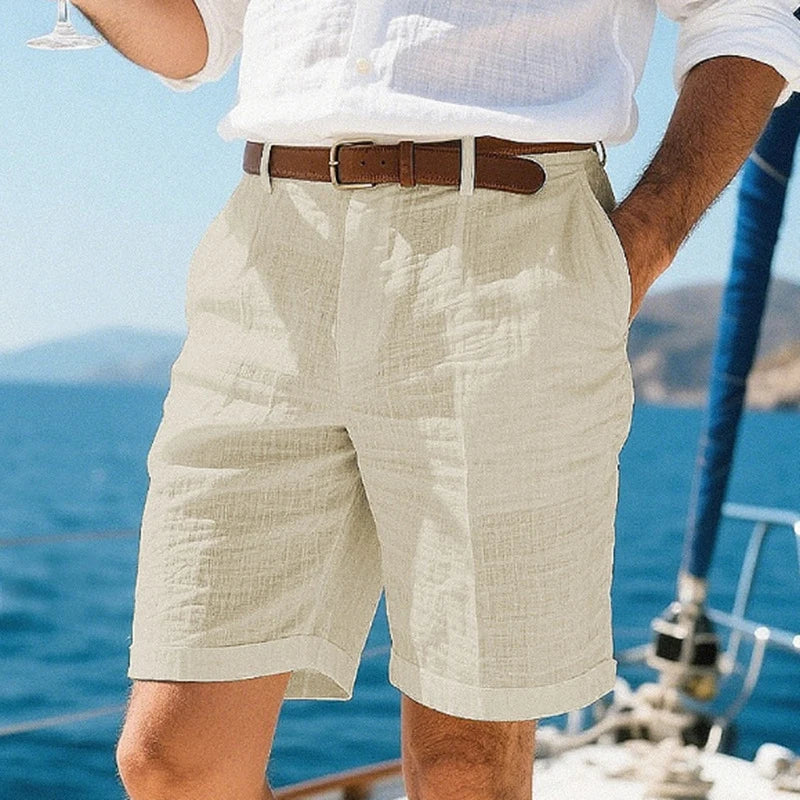 Kensington Linen Shorts – Tailored Zip