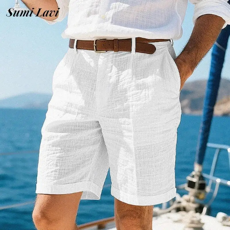 Kensington Linen Shorts – Tailored Zip