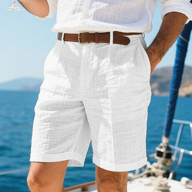 Kensington Linen Shorts – Tailored Zip