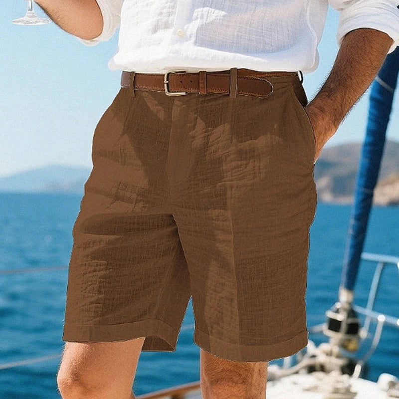 Kensington Linen Shorts – Tailored Zip