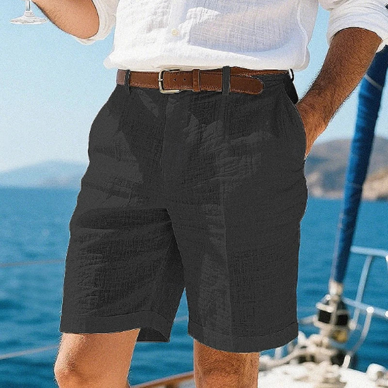 Kensington Linen Shorts – Tailored Zip