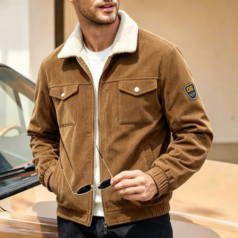 Sherpa Collar Corduroy Coat