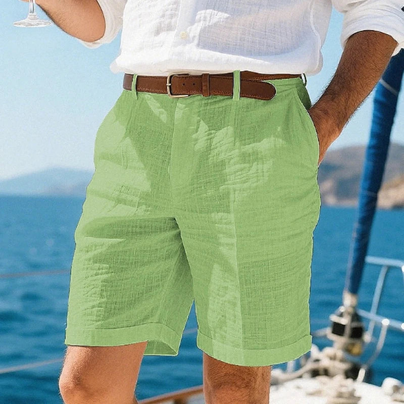 Kensington Linen Shorts – Tailored Zip