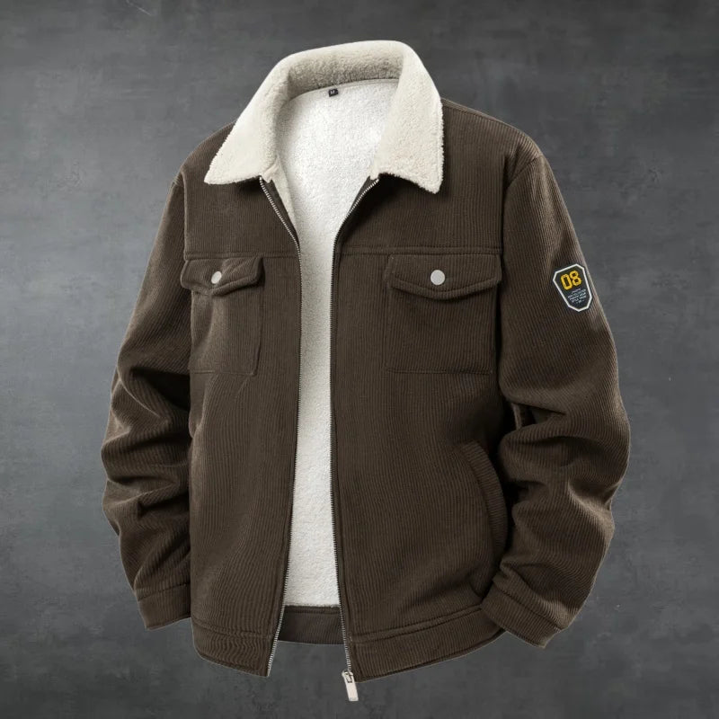 Sherpa Collar Corduroy Coat