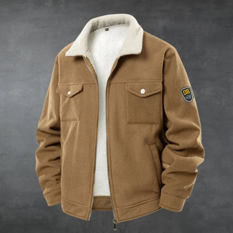 Sherpa Collar Corduroy Coat