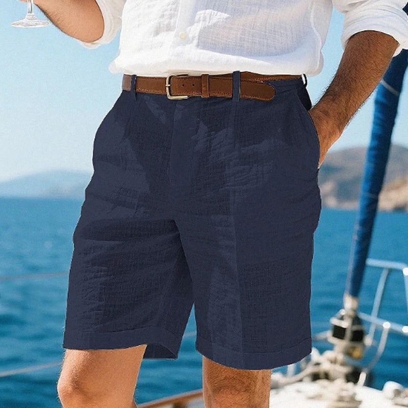 Kensington Linen Shorts – Tailored Zip