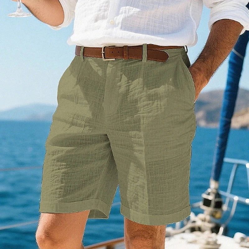 Kensington Linen Shorts – Tailored Zip