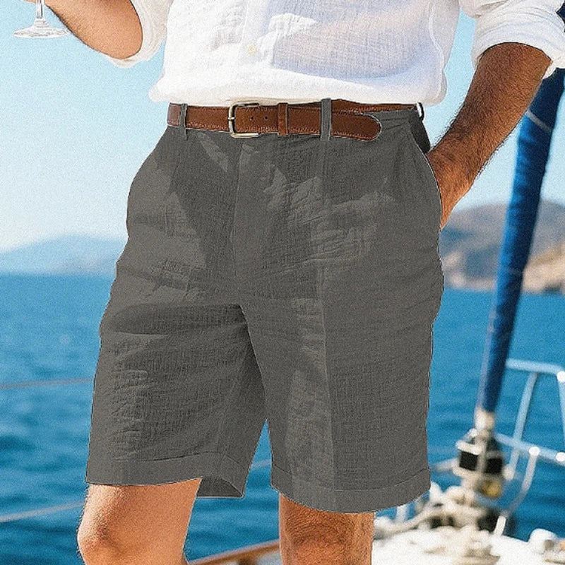 Kensington Linen Shorts – Tailored Zip