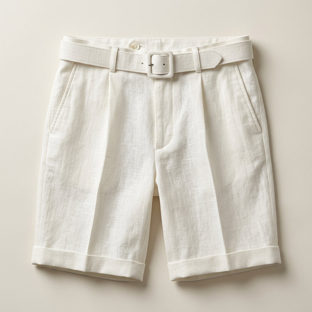 Kensington Linen Shorts – Tailored Zip