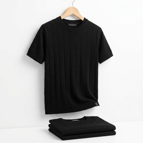 Kensington Ribbed Tee – by Vincent Beaumont